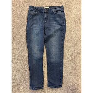 Levi's Mid Rise Skinny Jeans Women's‎ Size 16M Dark Wash Denim Comfort Stretch